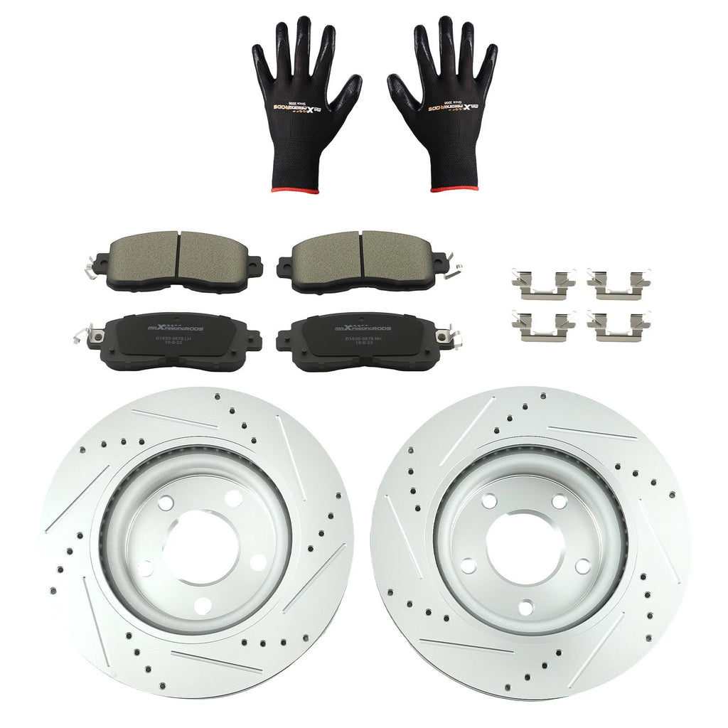 Set of 2 Front Brake Rotors & Ceramic Brake Pads for Nissan Altima (2013–2023) D1650