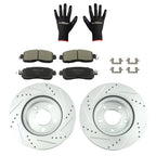 Set of 2 Front Brake Rotors & Ceramic Brake Pads for Nissan Altima (2013–2023) D1650
