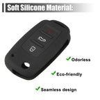 2pcs Silicone Key Fob Cover for Volkswagen Jetta GTI Passat Golf Tiguan (2010–2023)