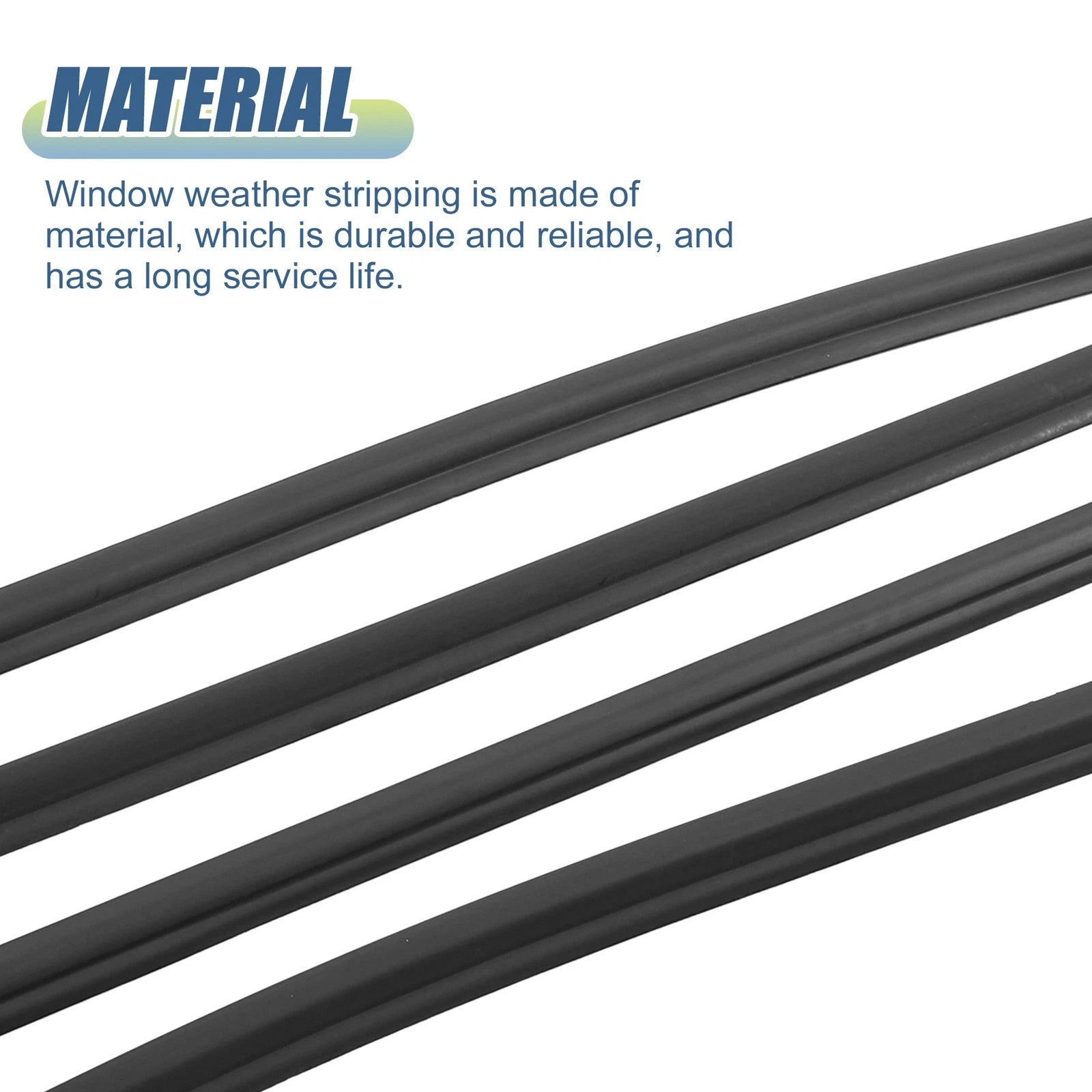 Set of 4 Window Weatherstrip Door Seal Belt 68161-04050 for Toyota Tacoma (2005–2015)