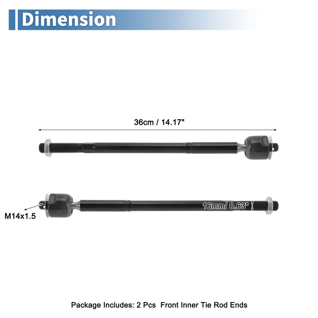 2 Pcs Front Inner Tie Rod End Links for Toyota Matrix (2009–2014)