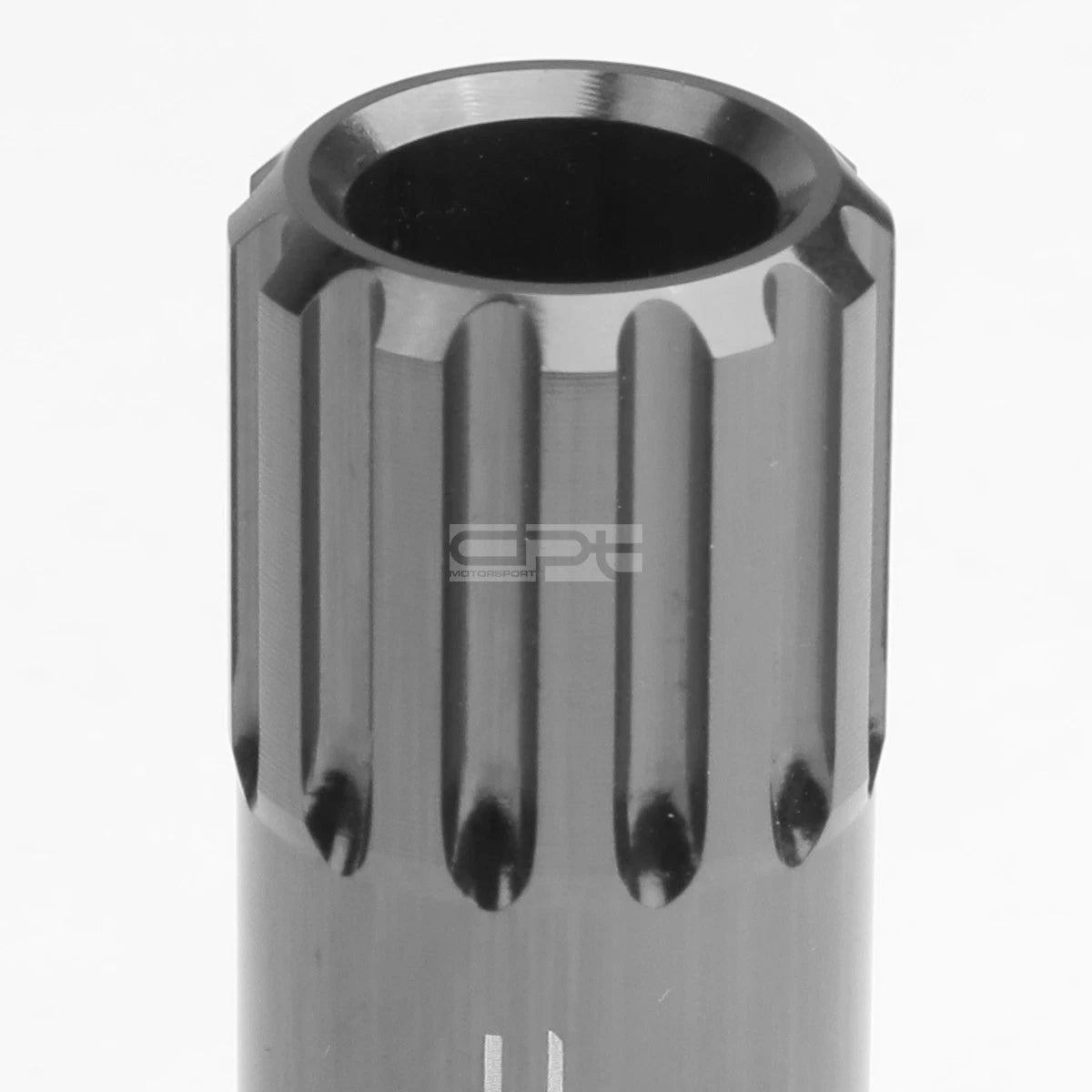 Set of 4 Open-End Aluminum Gun Metal Lug Nuts + Adapter M12x1.5 (Fits Various)