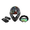 Youth ATV Helmet DOT Off Road Full Face for Kids Motocross (S/M/L/XL)