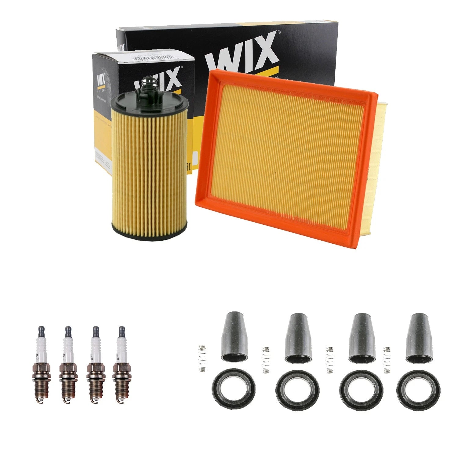 Tune Up Kit with 4 Spark Plugs & Coil Boots for Chevrolet Sonic (2012–2020)