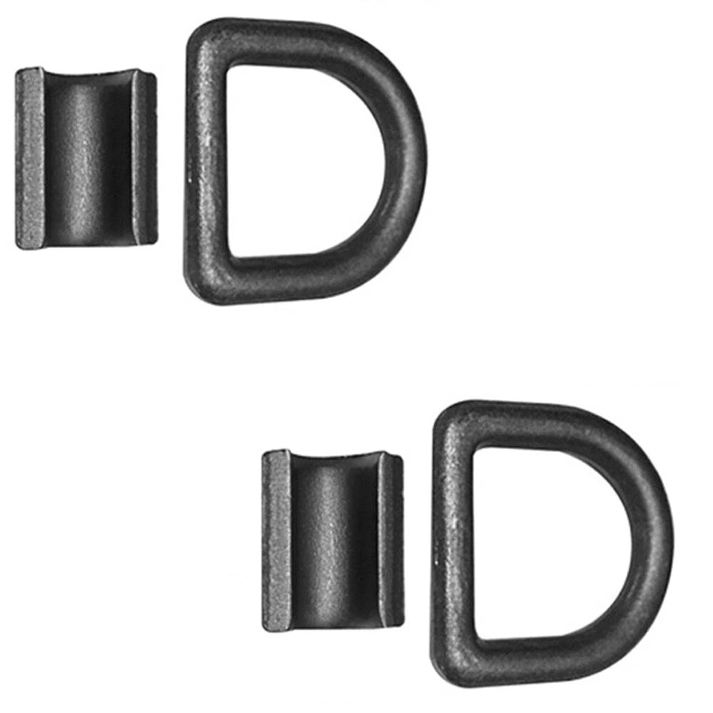 2X Black D Rope Ring Strap Tie Down Chain for Universal Applications