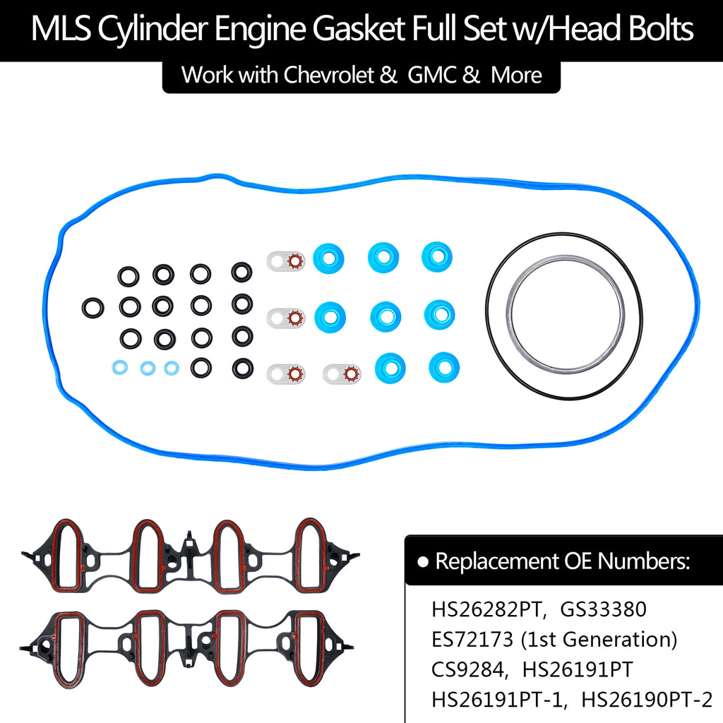 Head Gasket Set w/ Cylinder Bolts for Chevy Silverado GMC Sierra (2007–2013)