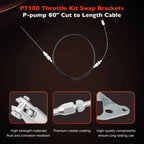 Throttle Swap Kit for P7100 (Adjustable Cable, Mounting Brackets)