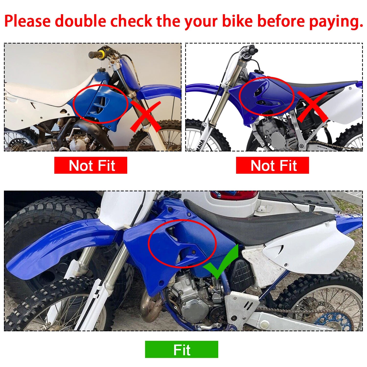 Complete Plastic Fairing Body Work Kit for Yamaha YZ125 YZ250 (1996–2001)