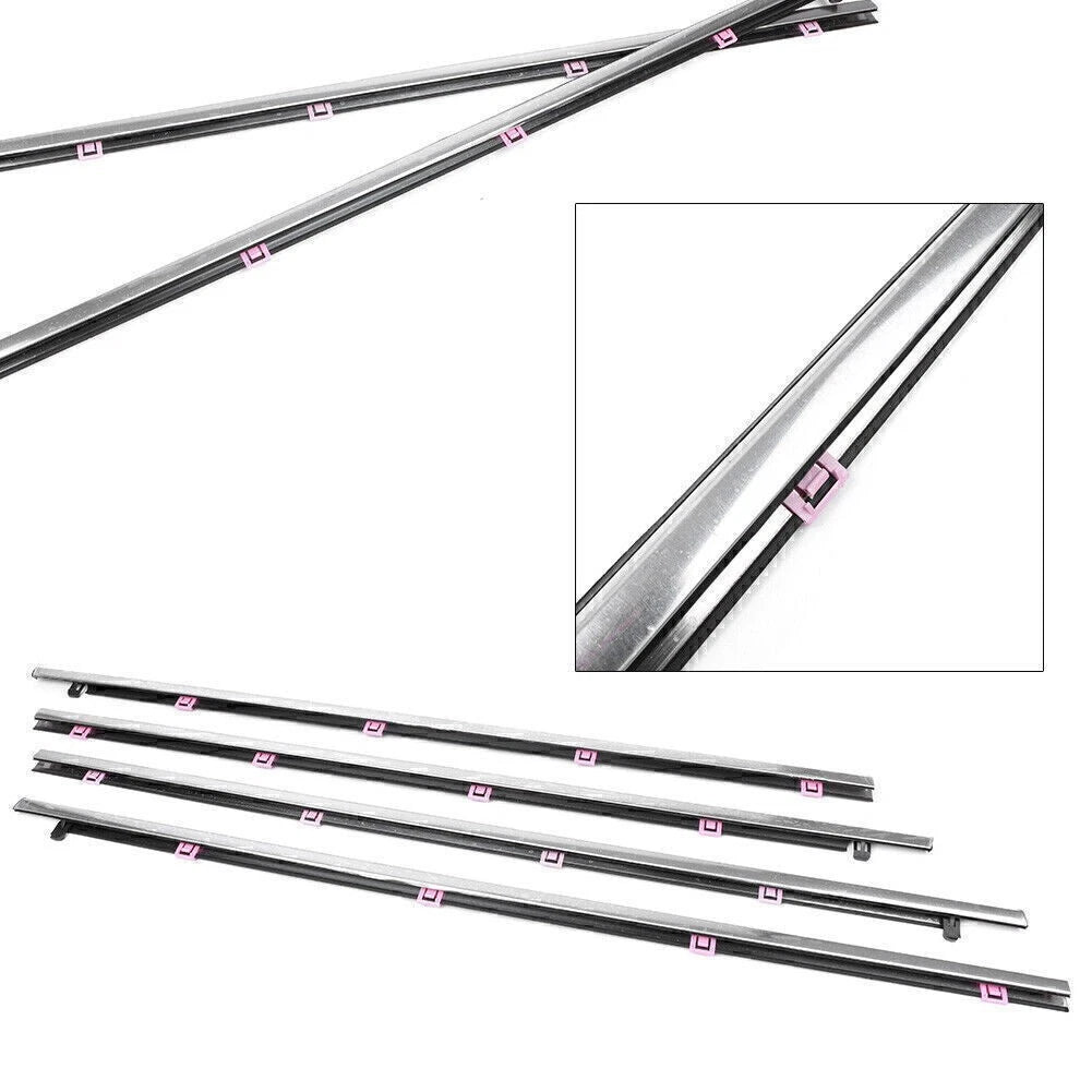 Set of 4 Outside Window Moulding Trims Weather-strips for Honda Accord (2013–2017)