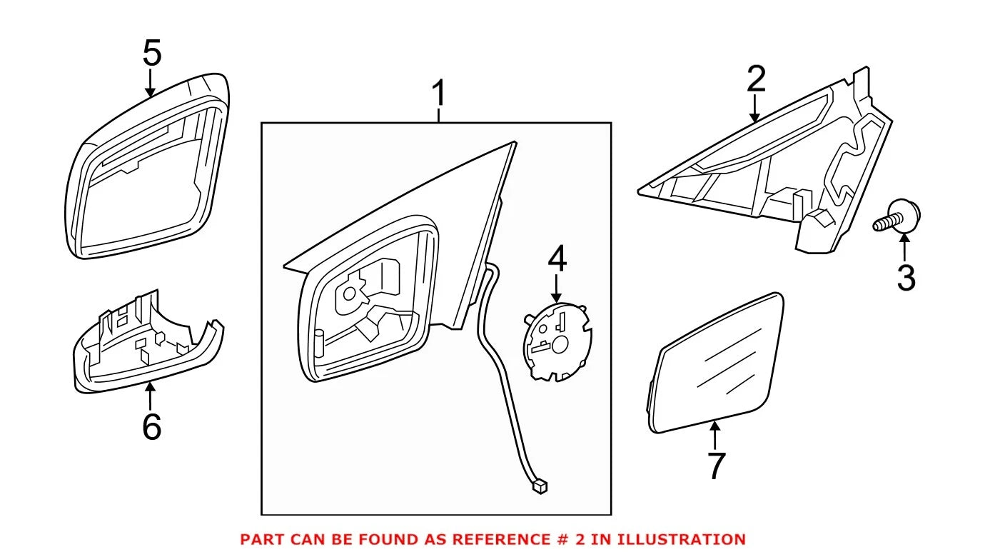 Left Door Mirror Seal 1178110398 for Mercedes-Benz