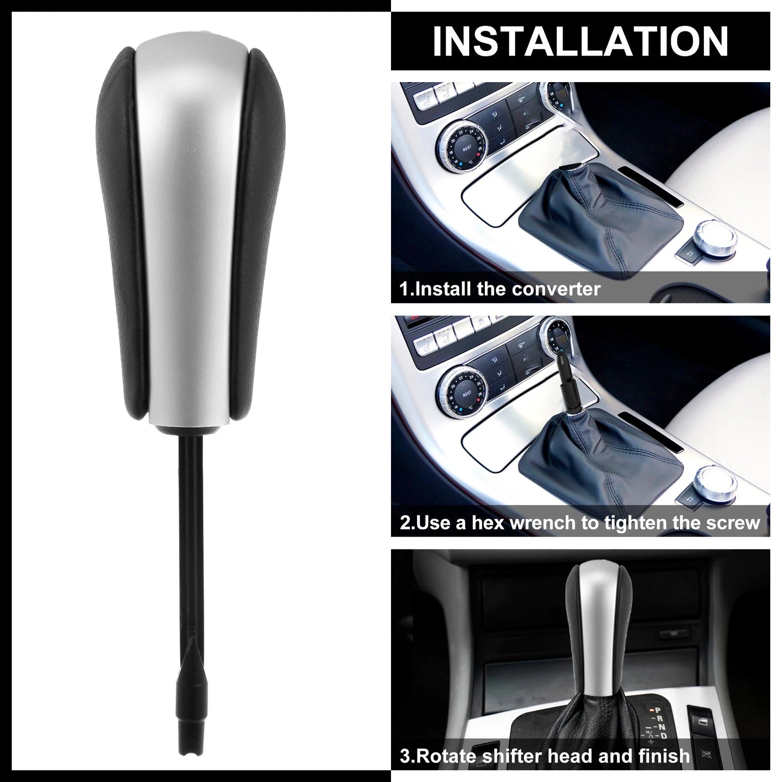 Faux Leather Gear Knob for BMW X5 2000–2006, BMW 525i Matte