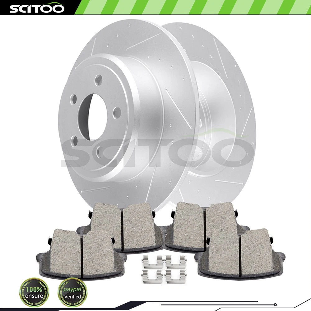 Rear Brake Rotors and Ceramic Pads for Dodge Challenger (2009–2011)