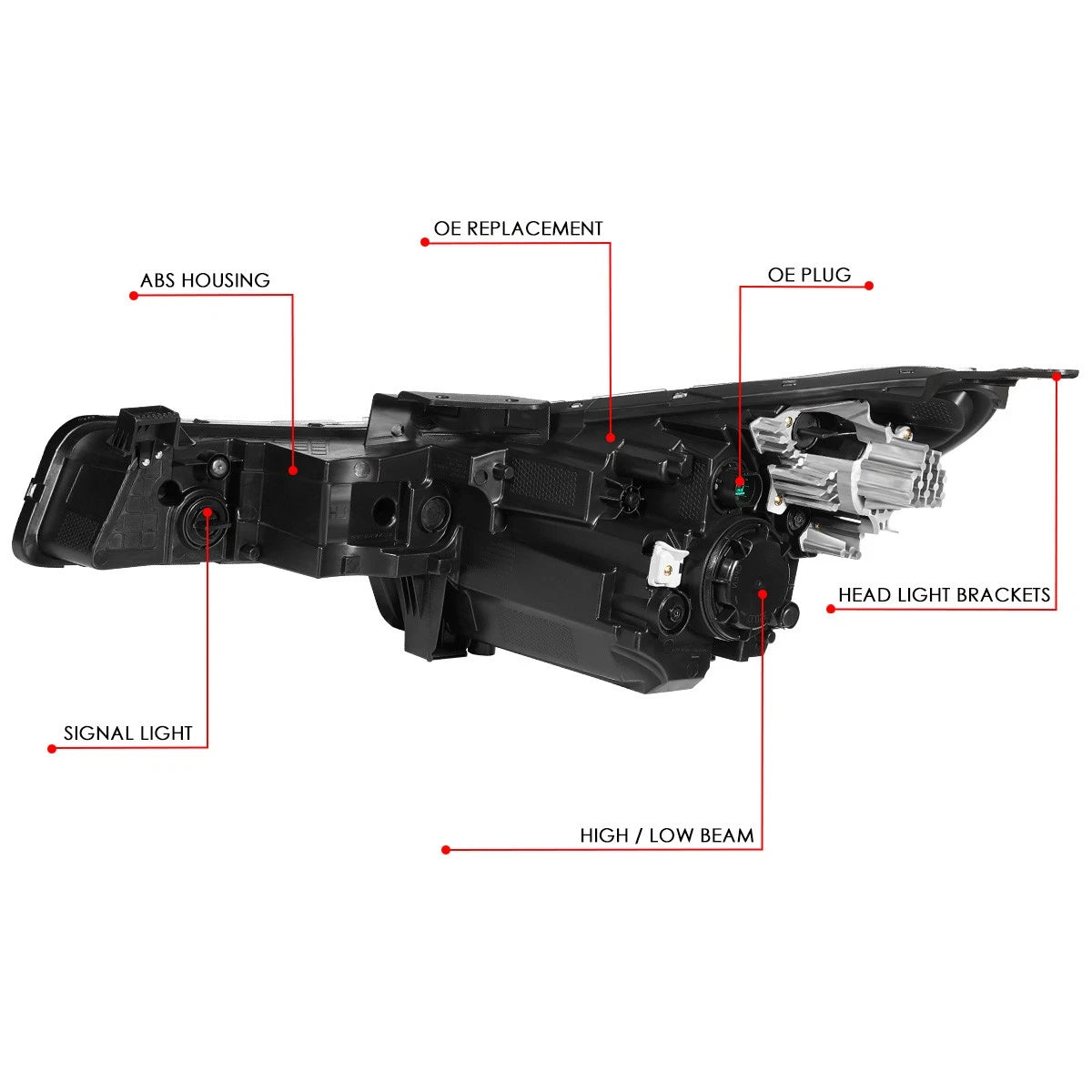 LED DRL Projector Headlight Assembly for Elantra (2021–2022)