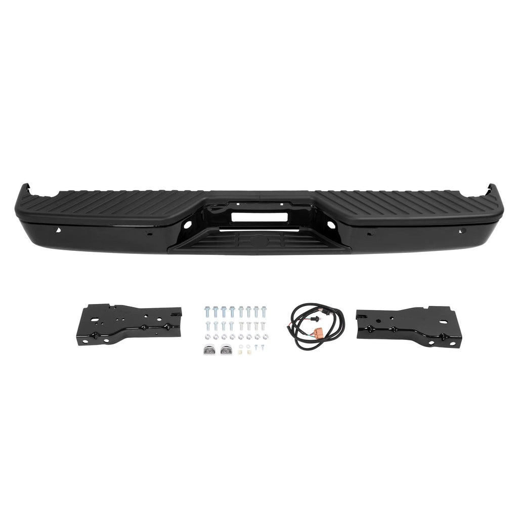 Complete Black Rear Bumper Assembly for Nissan Titan (2004–2015)