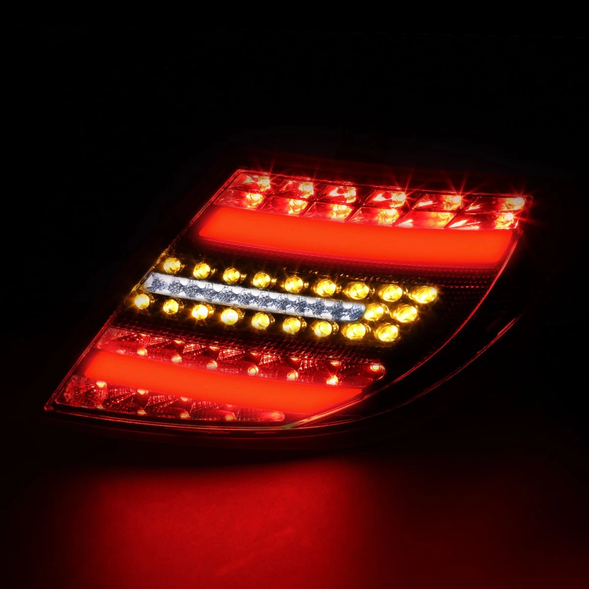 Full LED Tail Brake Light Stop Lamps for Mercedes W204 C250 C300 C350 (2008–2011)