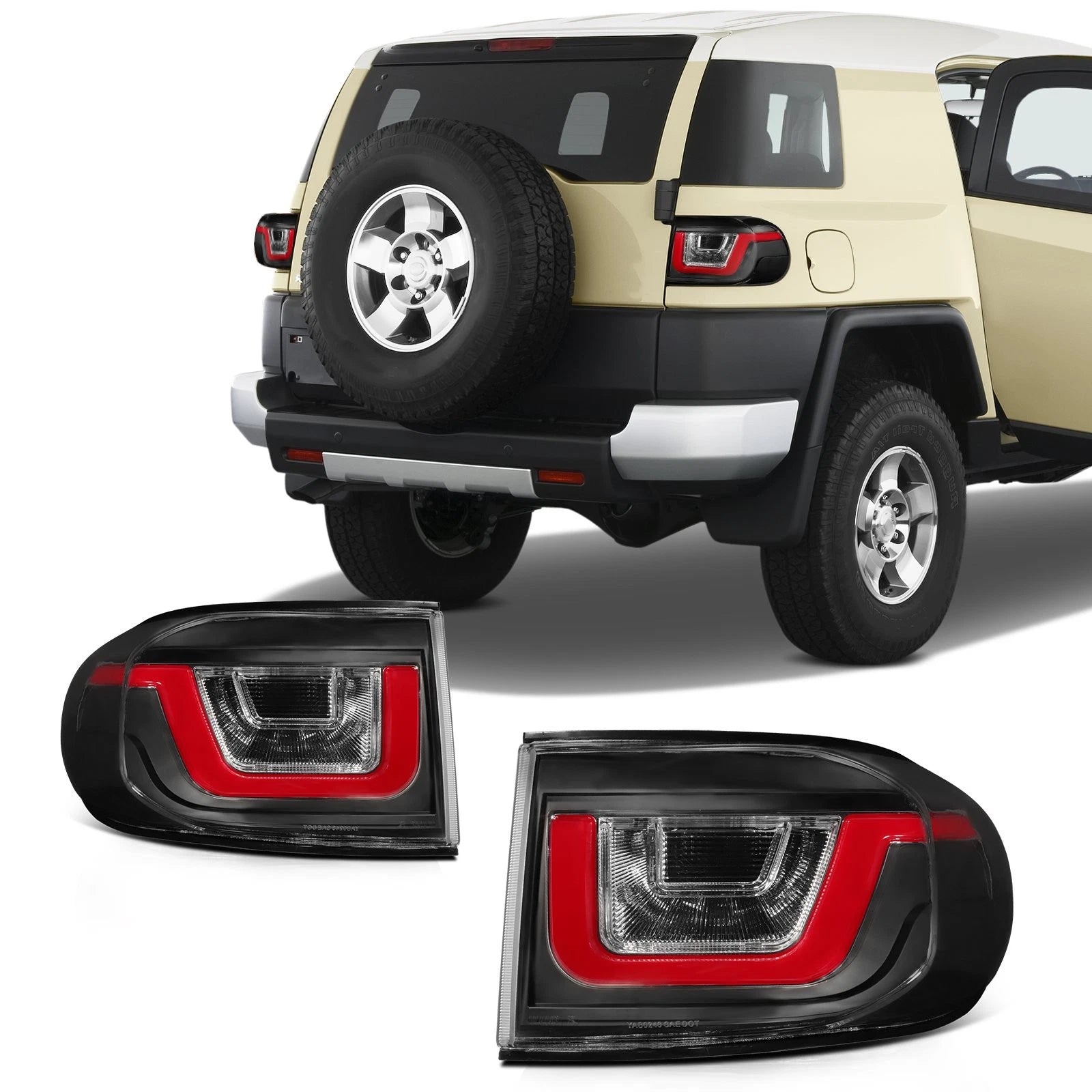 2X LED Tail Lights Assembly for Toyota FJ Cruiser (2007–2014)