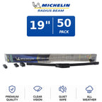 Set of 2 Michelin Radius Beam Wiper Blades 19" Curved Frameless