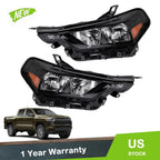 Set of 2 Headlights for Chevrolet Colorado (2023–2025) Black Halogen