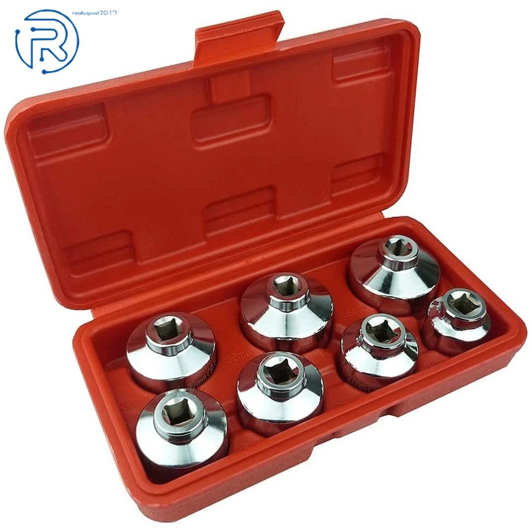Set of 7 Oil Filter Cap Wrenches for Various Vehicles