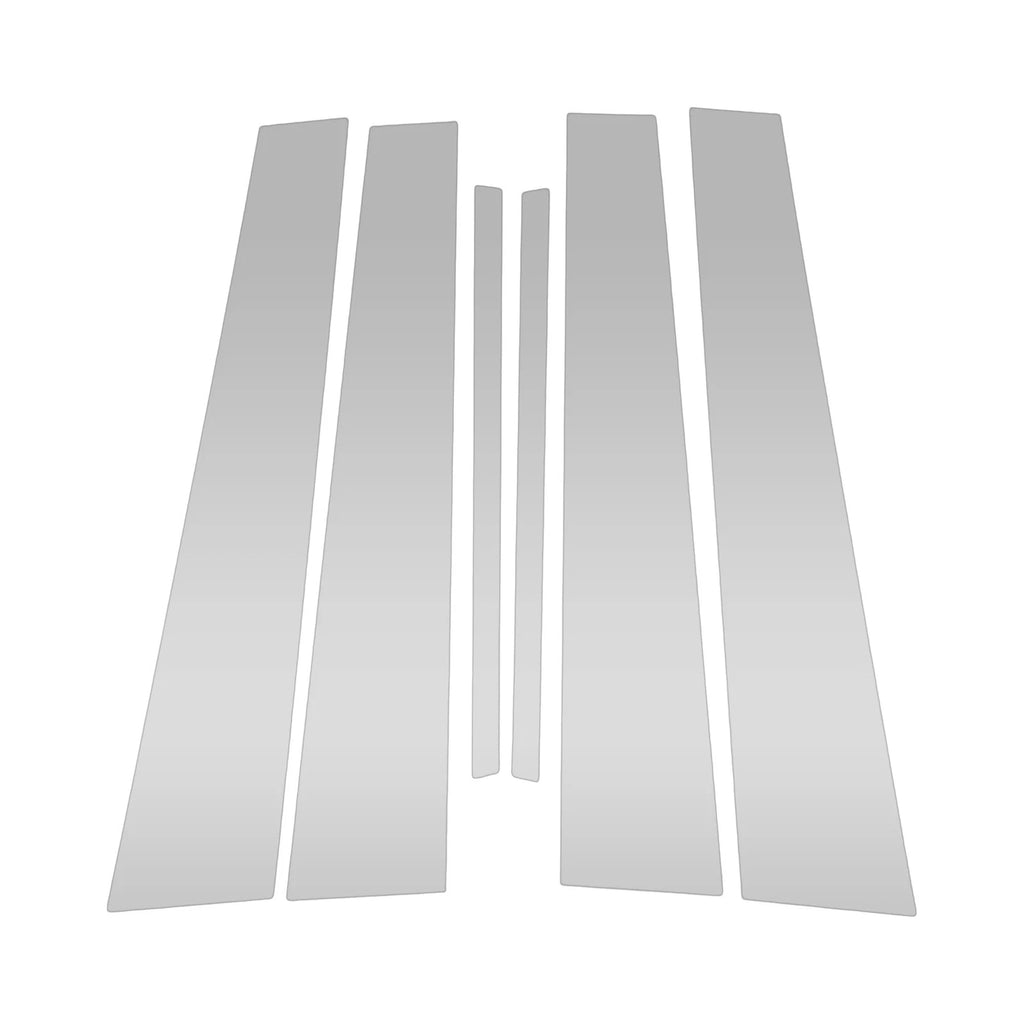 6 Pcs Pillar Window Trim for Chevy Malibu (2008–2012) Silver Tone