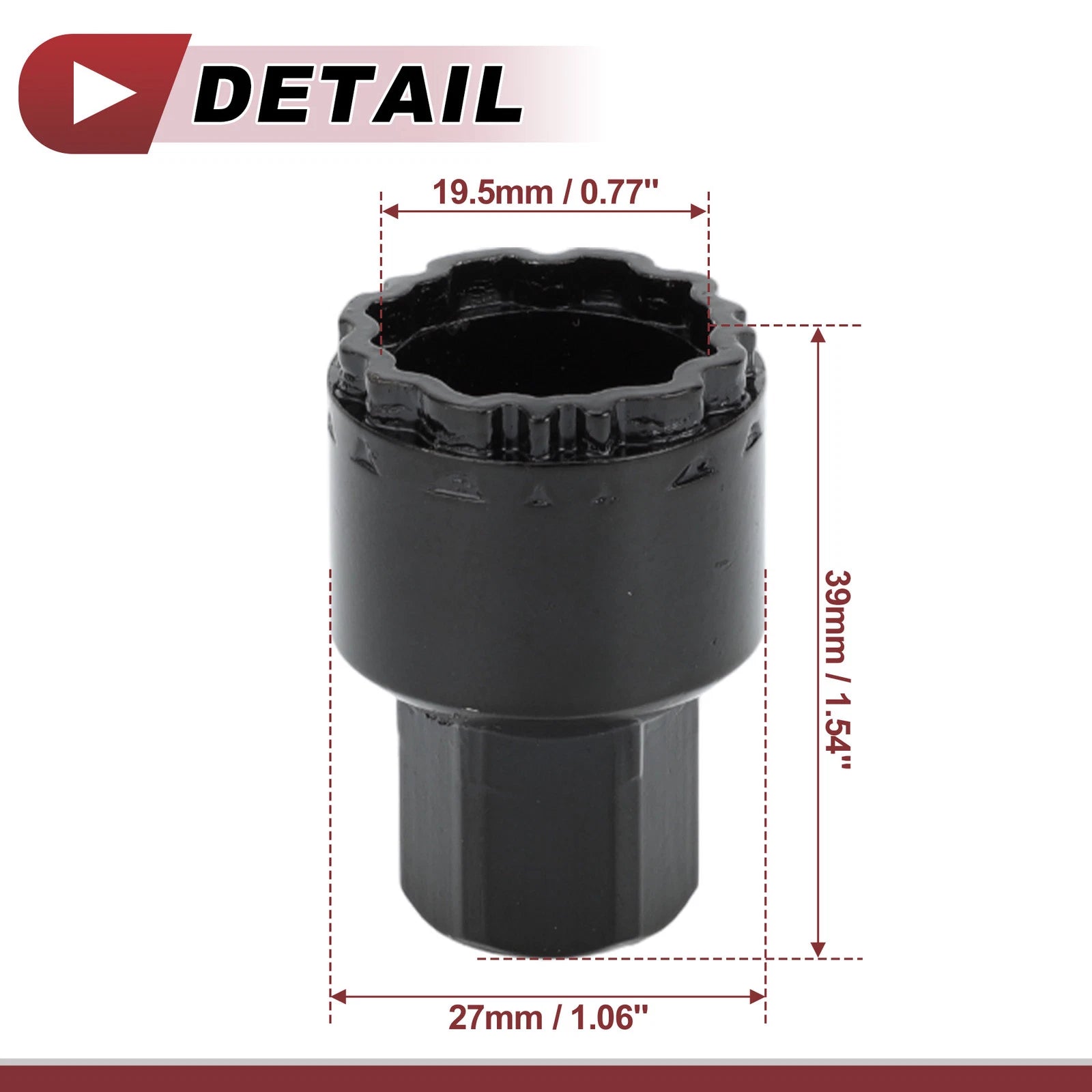 Wheel Lock Lug Nut Type M Anti-theft Key Socket for Mercedes Benz GLE450 GLS350 (2016–2023)