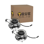 Set of 2 Wheel Hubs for Ford F-150 (2011–2014) Front 6 Lug with Bearing & Sensor