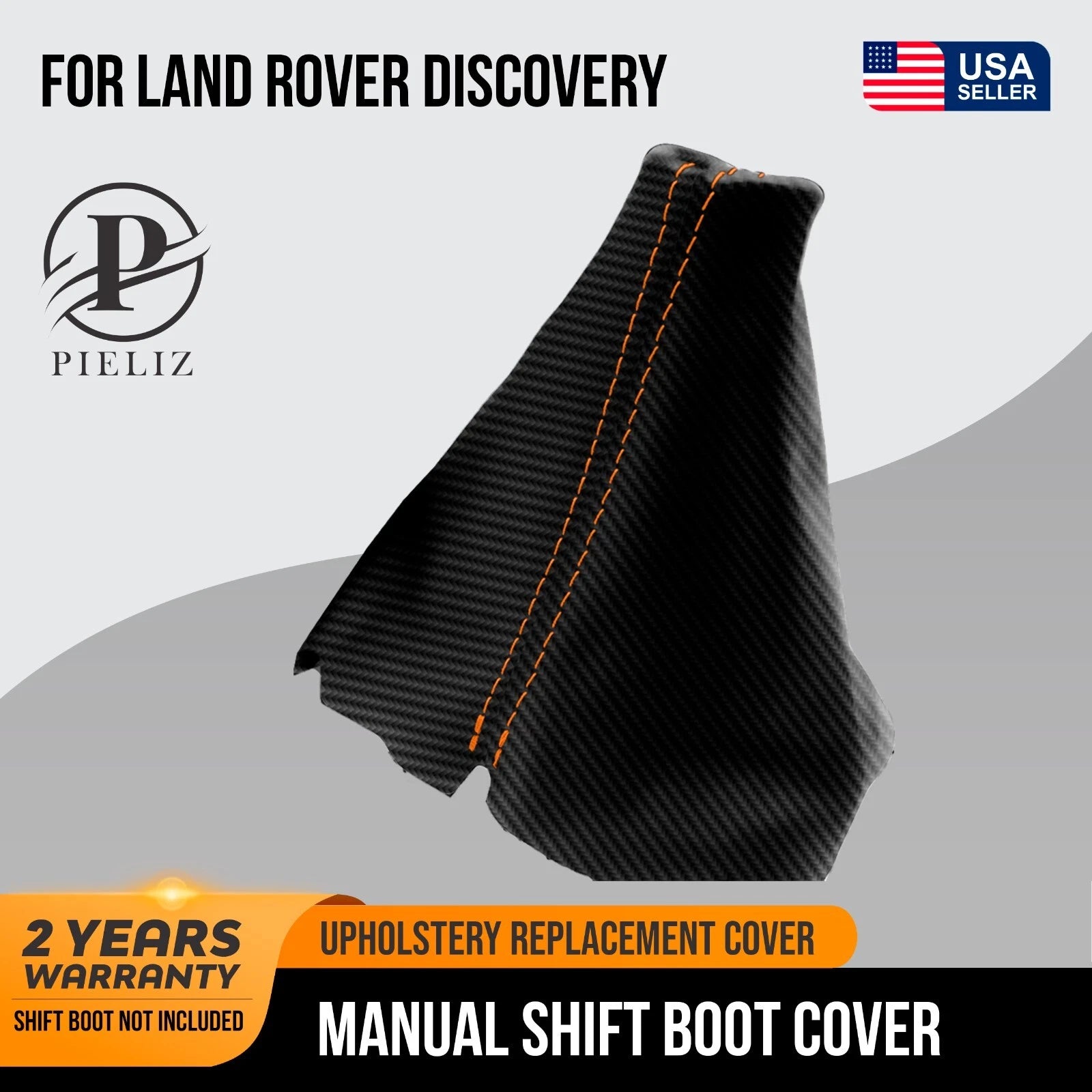 Manual Shift Boot for Land Rover Range Rover (1994–2004) Carbon Orange Stitch