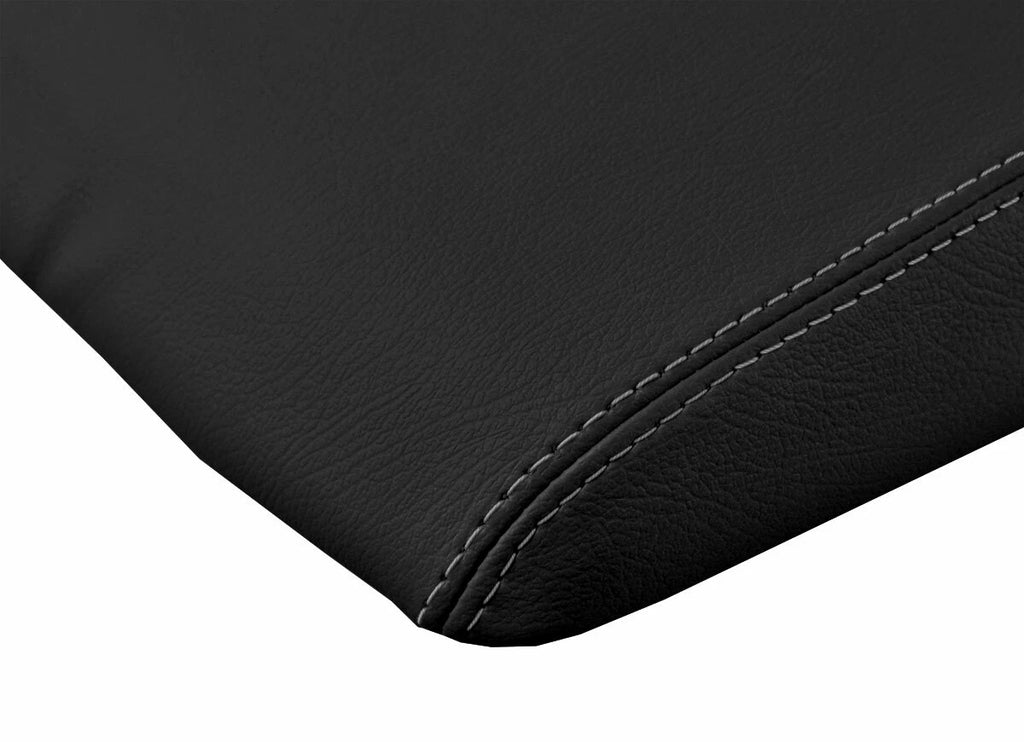 Leather Console Lid Armrest Cover for Dodge Ram (2009–2016) Gray Stitch