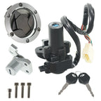 Set of 2 Ignition Switch Lock Gas Cap Covers for Kawasaki Ninja 250R (2008â2012)