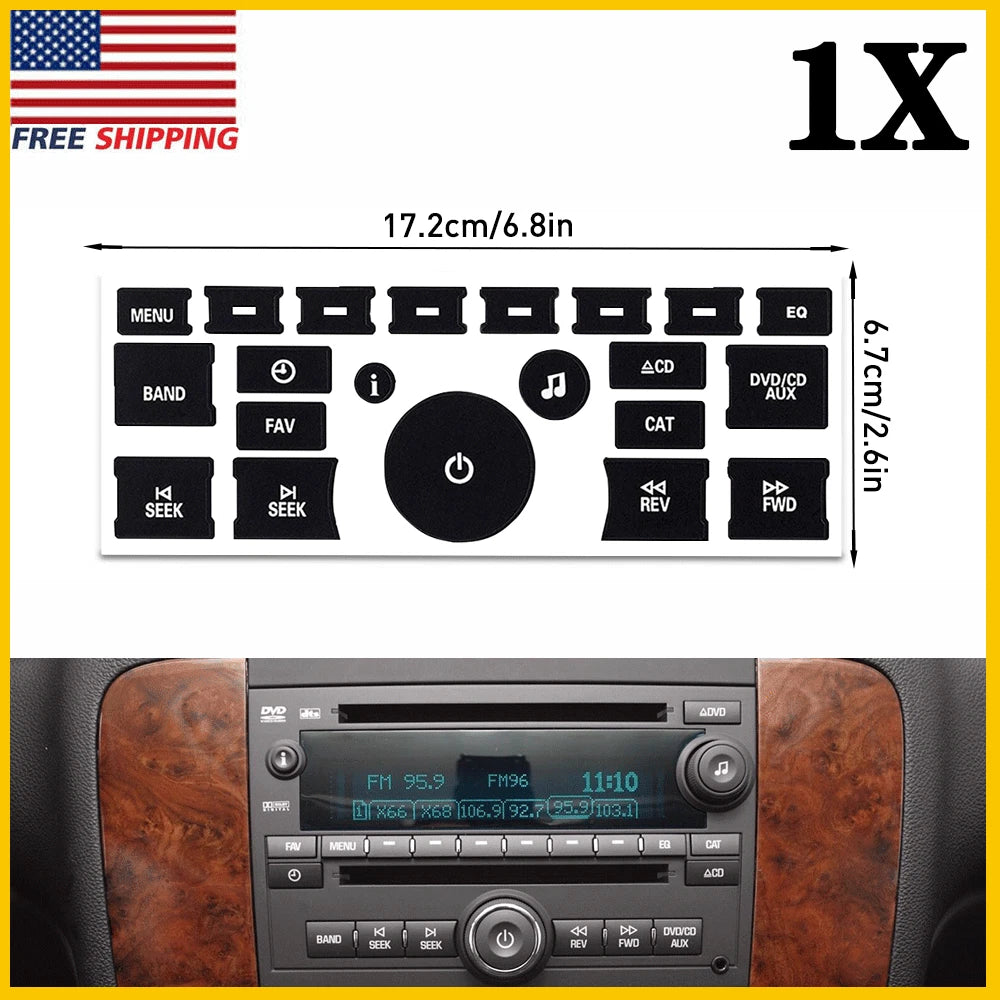 AC Dash Button Repair Kit Decal Stickers for Chevrolet GMC Buick