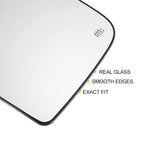 Pair Upper Heated White Mirror Glass for Nissan Titan 