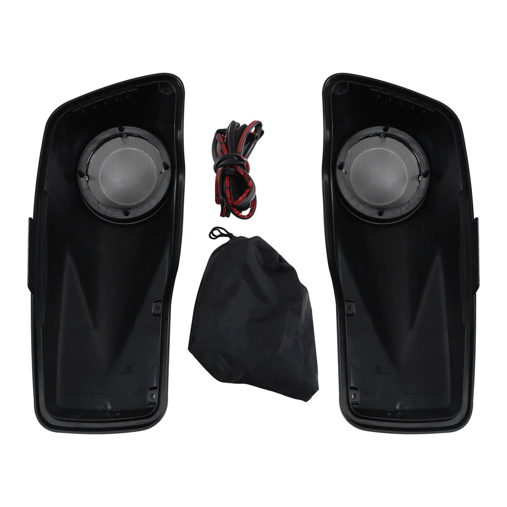 Hard Saddlebags 6.5" Speaker Lids for Harley Touring Road Glide (2014–2024)
