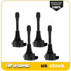 Set of 4 Ignition Coils for Nissan Versa Note (2014–2019)