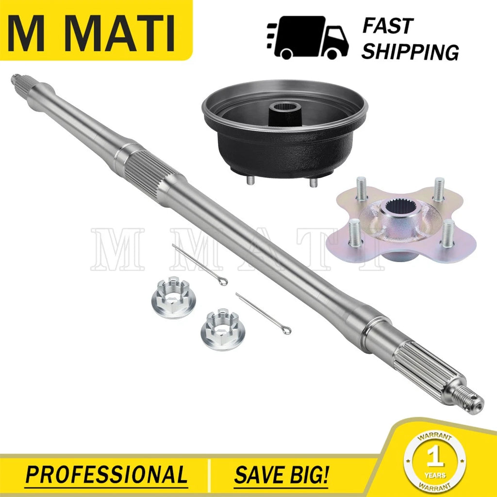 Rear Axle Shaft & Brake Drum & Wheel Hub Kit for Yamaha Big Bear 350 (1997–1999)