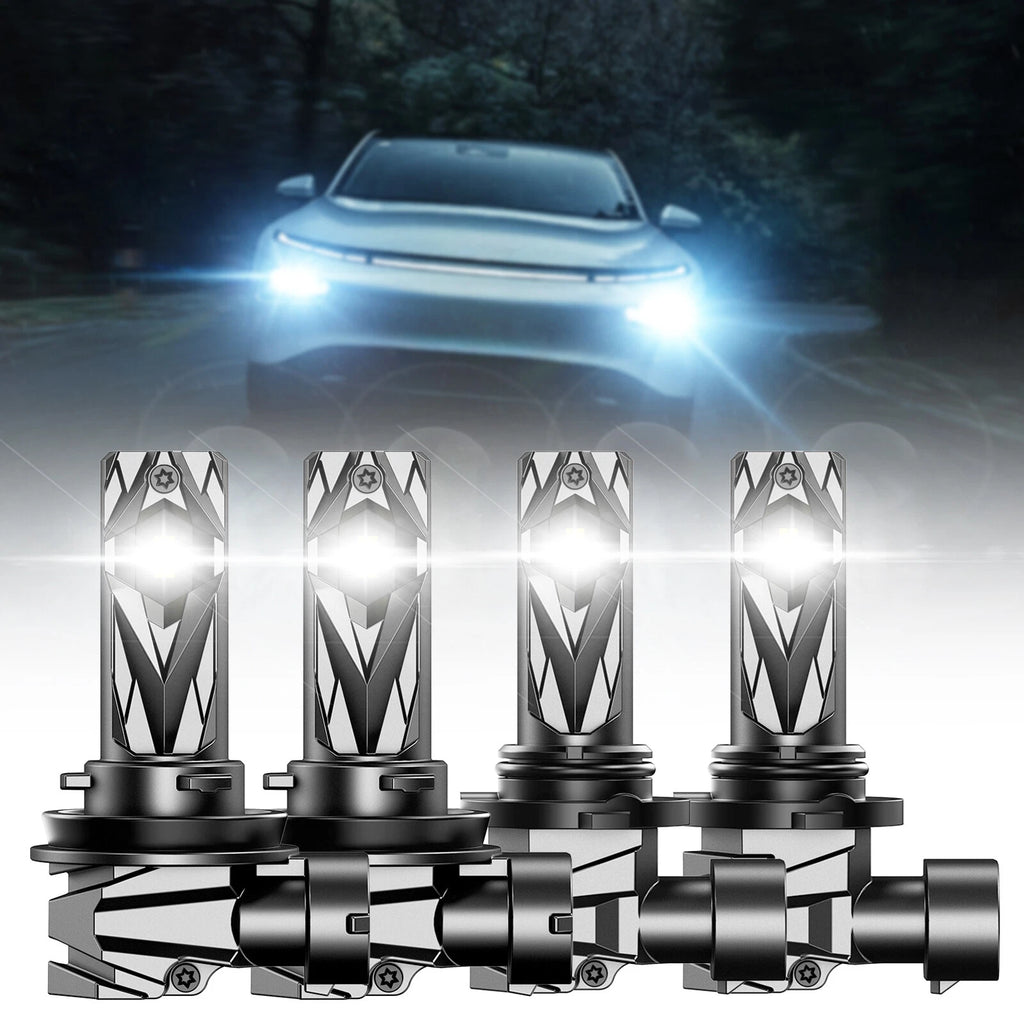 2X NOVSIGHT 9005 H11 LED Headlight Bulbs Kit 6500K 16000LM 60W for