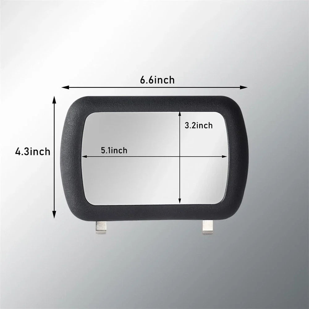 Black Clip-on Sun Visor Vanity Mirror for Car - Cosmetic Mirror x1