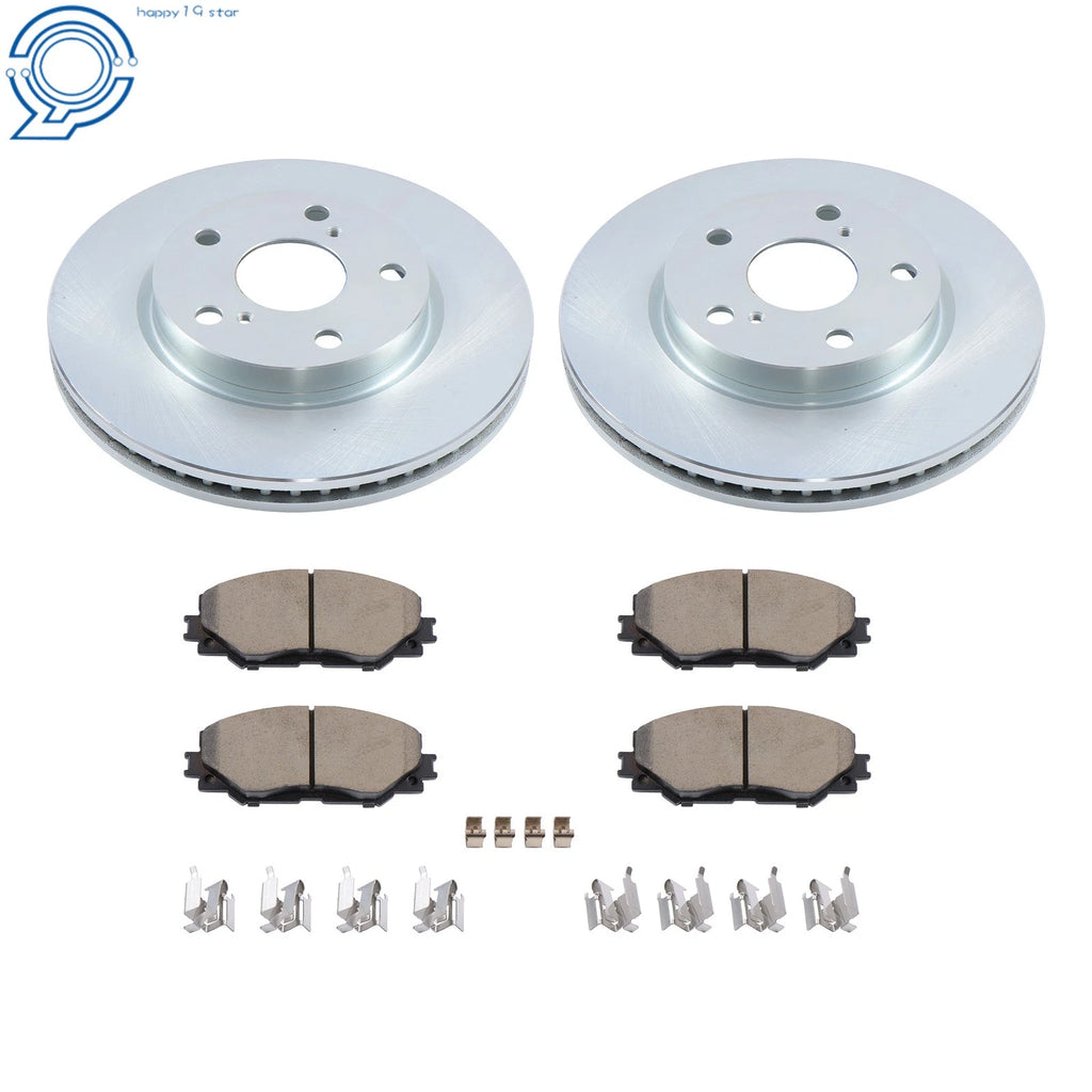 Front Disc Rotor & Ceramic Brake Pad for Lexus HS250h (2010–2012), Scion xB, Toyota RAV4