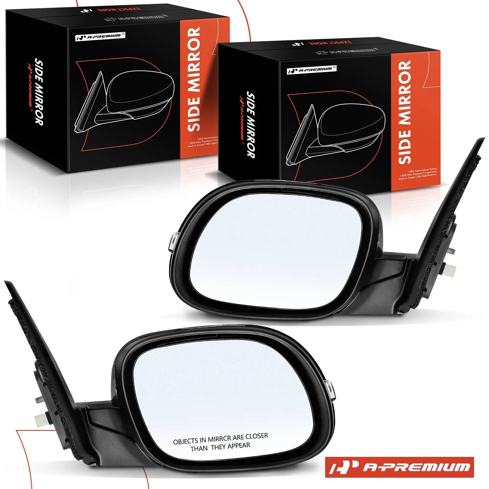 Pair Power Mirrors with Manual Fold & Blind Spot for Kia Soul (2014–2019)