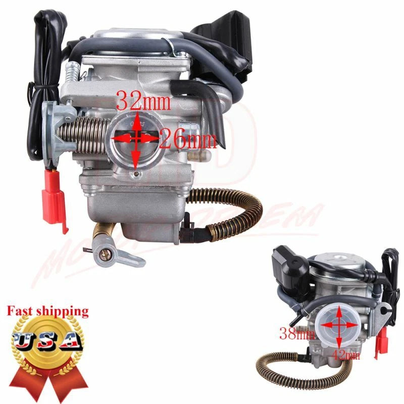 24mm GY6 Carburetor for Scooter 110CC 125CC 150CC (Roketa)