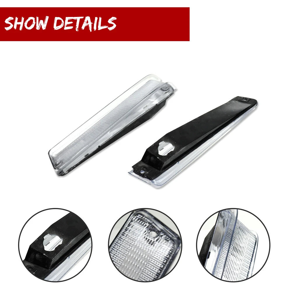 Clear Front Bumper Signal Lamps for Ford F-150, Bronco (1973–1979)