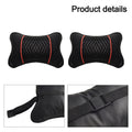 2X Headrest Cushion Pad for Car (Breathable PU Leather)