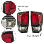 Set of 2 Halogen Red Clear Tail Light Assemblies for Toyota Tacoma (2016â2021)