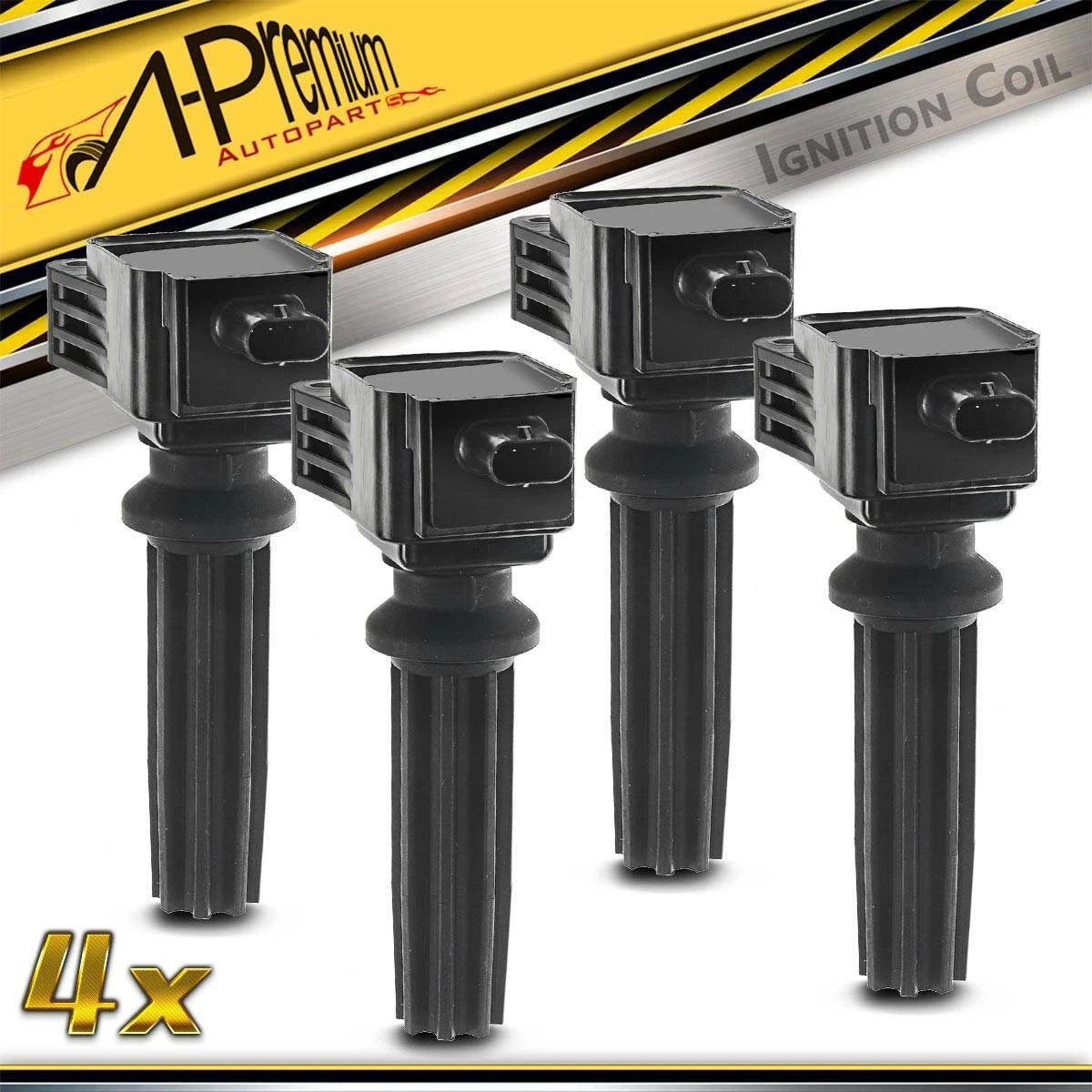 Set of 4 Ignition Coils for Ford Explorer (2012–2019) Escape Fusion Focus (2013–2019)