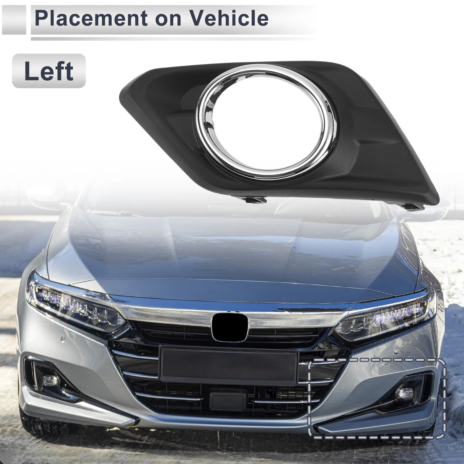 1 Pc Fog Light Grill for Nissan Rogue (2014–2016) No. 622574BA0B