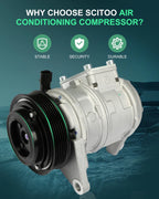 A/C Compressor for Dodge Caravan, Grand Voyager, Plymouth Voyager (1996–2003)