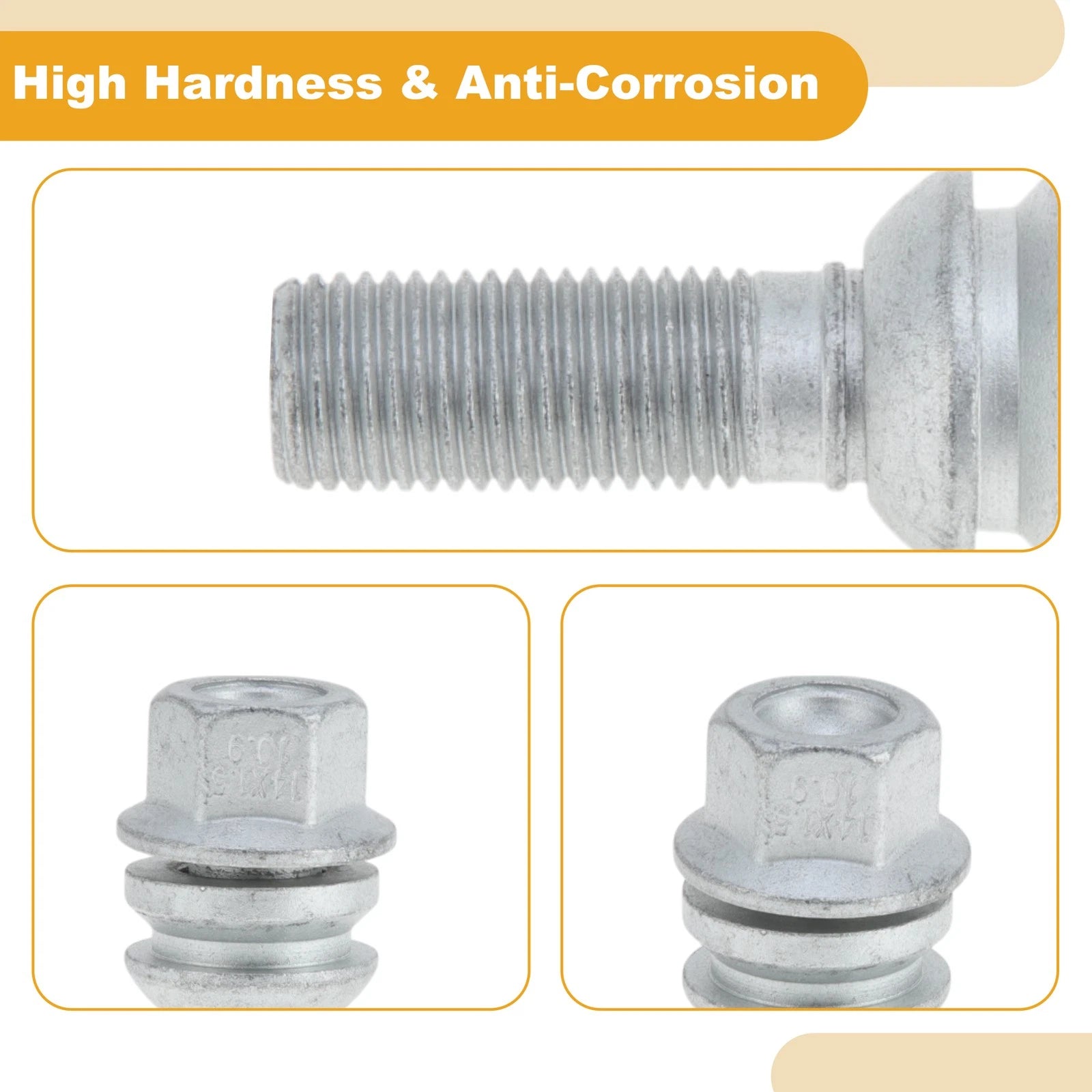 Set of 5 M14x1.5 Wheel Lug Studs for Audi Q7 (2007–2015)