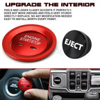 Engine Start and Black Cigarette Lighter Eject Button Trim for Chevrolet Cadillac (2015-2020)