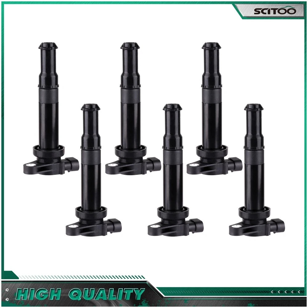 Set of 6 Ignition Coils for Hyundai Santa Fe (2007–2009) Kia Optima (2006)