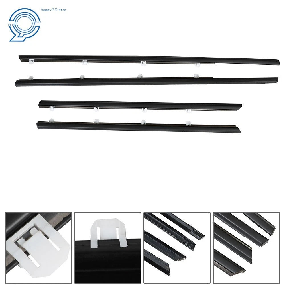 Set of 4 Window Moulding Trim Seals for Honda Civic (2012–2015)