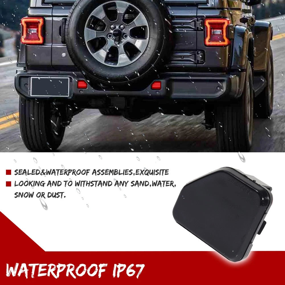 2X LED Rear Bumper Reflector Tail Lights for Jeep Wrangler JL (2018–2024)